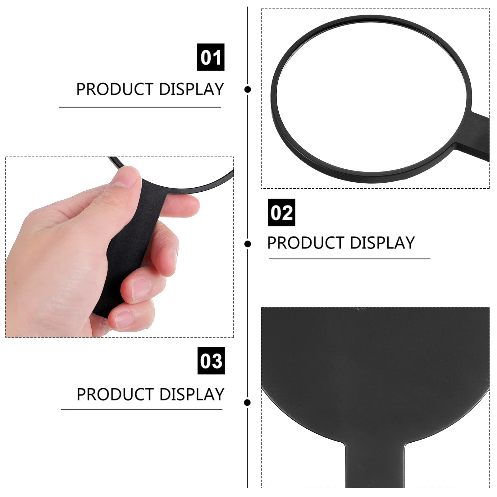 

Travel Makeup Mirror with Handle Women Small Handheld ABS Compact Portable Vanity Mirrors