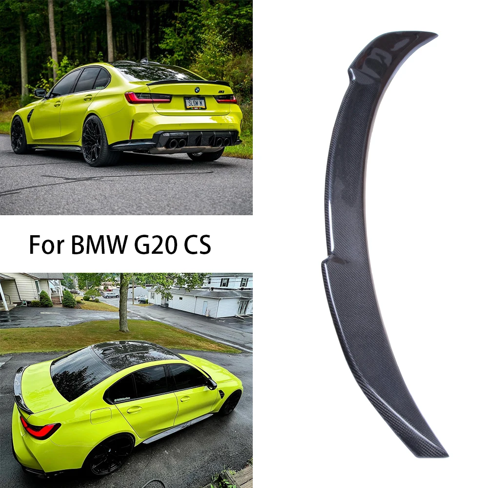 

For BMW 3 Series G20 G28&M3 G80 CS Style Carbon fiber Rear Spoiler Trunk wing 2018-2025