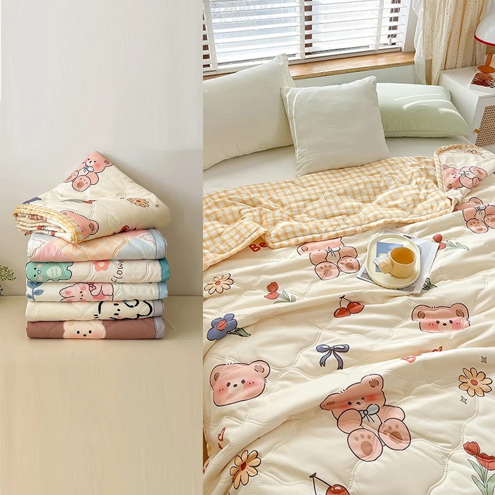 

YanYangTian Summer Comforter Quilt Air Conditioning Quilt Bed cover Sheet Quilted Cute Blanket double single bed