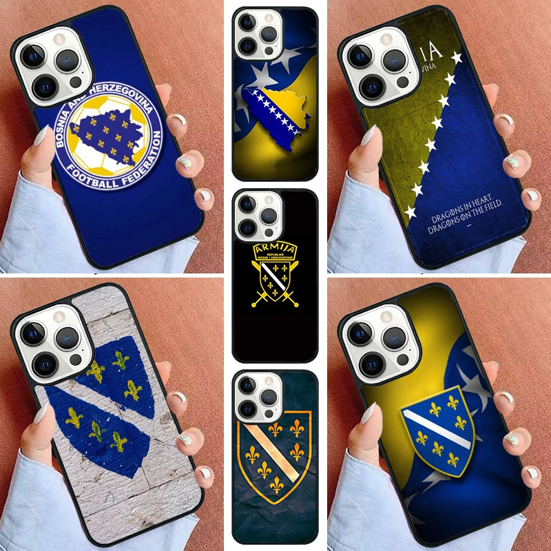 Bosnia and Herzegovina Flag Phone Case For iPhone 16 15 14 Pro 11 13 12 Mini Max SE 2020 6s 7 8 Plus Cover Capa