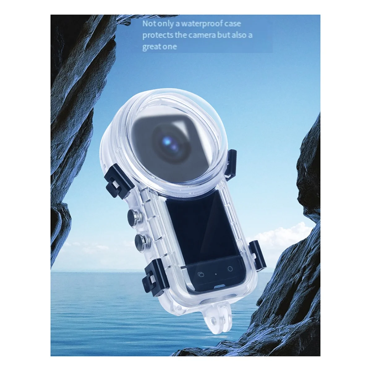 

【Price-Drop!】Action Camera Waterproof Case for Insta360X4 Full Stealth Dive Case 360 Degree 50m Waterproof Case Protective Case