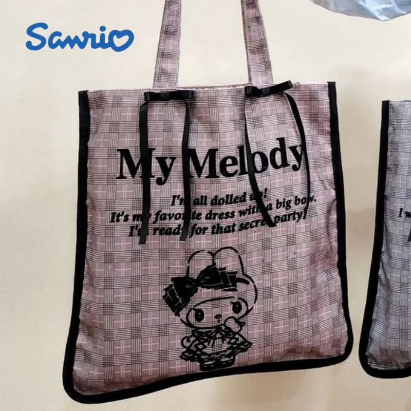 

Sanrio Series Original Kuromi Melody Plush Makeup Bag Storage Bag Anime Kawaii Cartoon Student Storage Tote Bag Gifts For Girls
