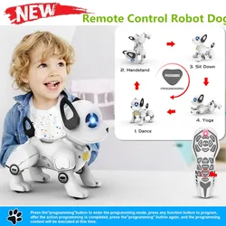 Rcロボット電子犬、プログラミング、ダンスインタラクティブペット、子犬、リモコン、子供向けパズル、スマートおもちゃ