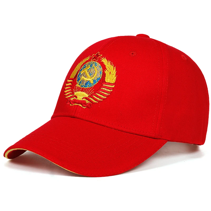 High quality CCCP national emblem Baseball Cap 100%Cotton snapback caps Adjustable Sun Hat Outdoor Visor Hats