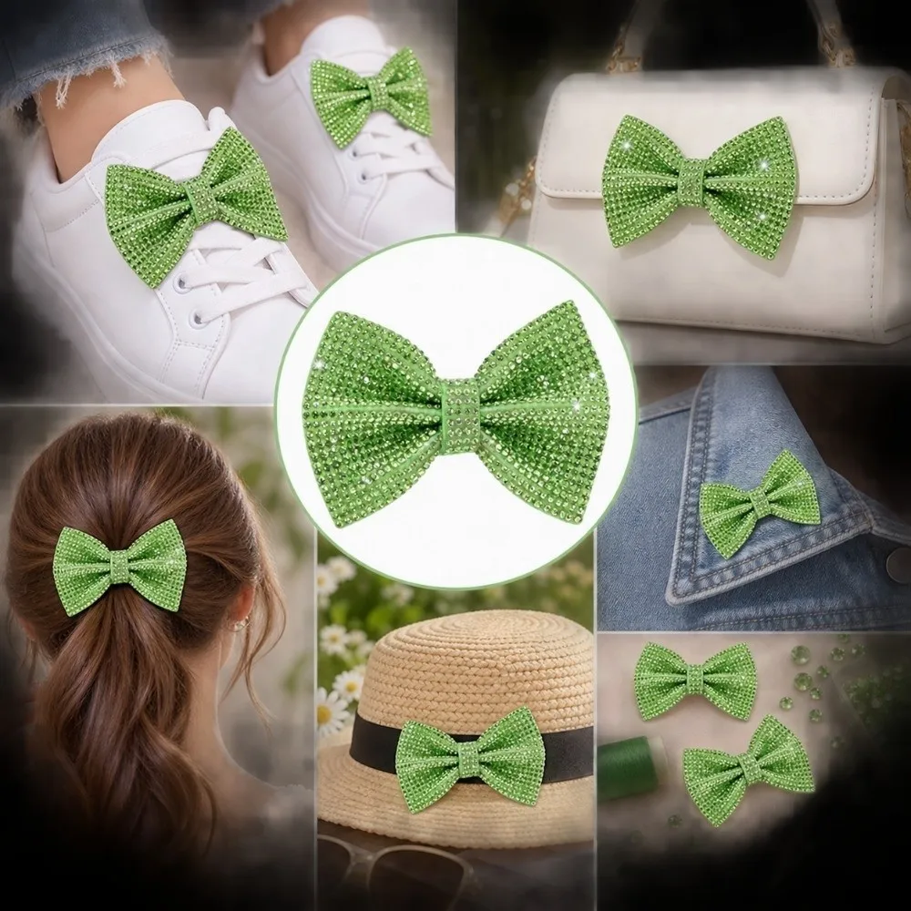 2pcs Large Handmade Glitter Hair Bows Sparkly Sequin Shiny Design Sequin Hair Clips Bow Hair Accessories For Women