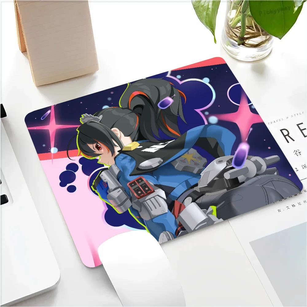 Zhu Yuan Zenless Zone Zero Game Girl Mousepad Small LockEdge Mouse Pad For Gamers Computer Desk Pad Anti-slip Rubber