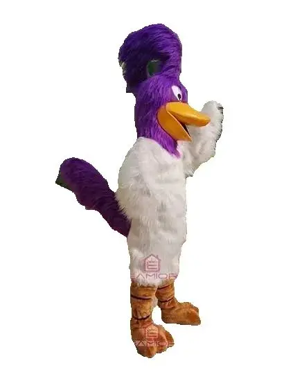 

Белый, фиолетовый костюм талисмана птицы, наряды для мультяшных кукол, персонажи аниме, прогулочные костюмы для Хэллоуина, карнавала, необычные вечерние мероприятия