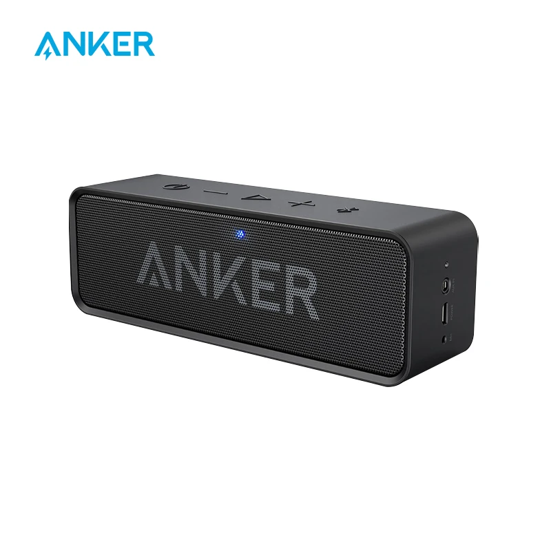 Anker Soundcore Portable Wireless Bluetooth Speaker with Dual-Driver Rich Bass 24h Playtime 66 ft Bluetooth Range & Built-in Mic