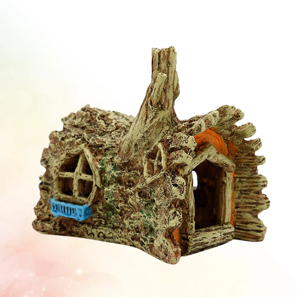 

Artificial Resin House Fish Tank Decoration Treehouse Underwater Landscape Aquarium Ornament Safe for Fresh Salt Water