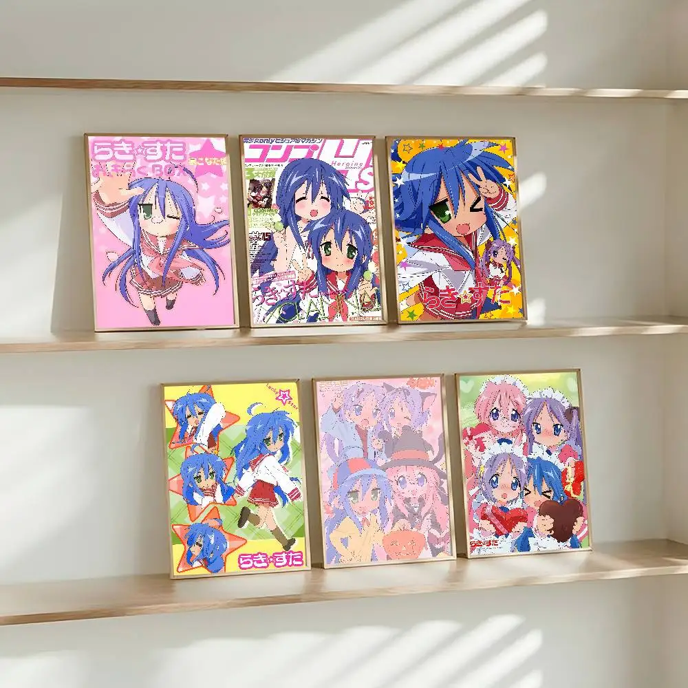 Cartoon L-Lucky S-Star ANIME Gift Frameless Poster Personalized Gift For Lovers Customizable Decorative Home Decor