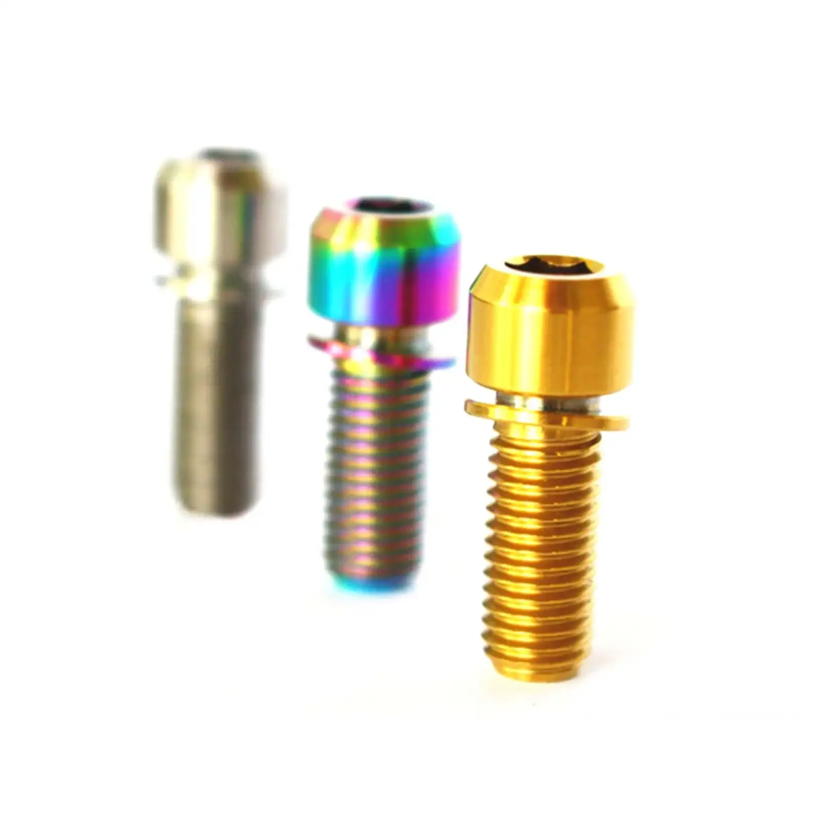 LOT 2 M7x18/20/25mm GR5 Titanium Bolts With Washer For Bike Head Tube