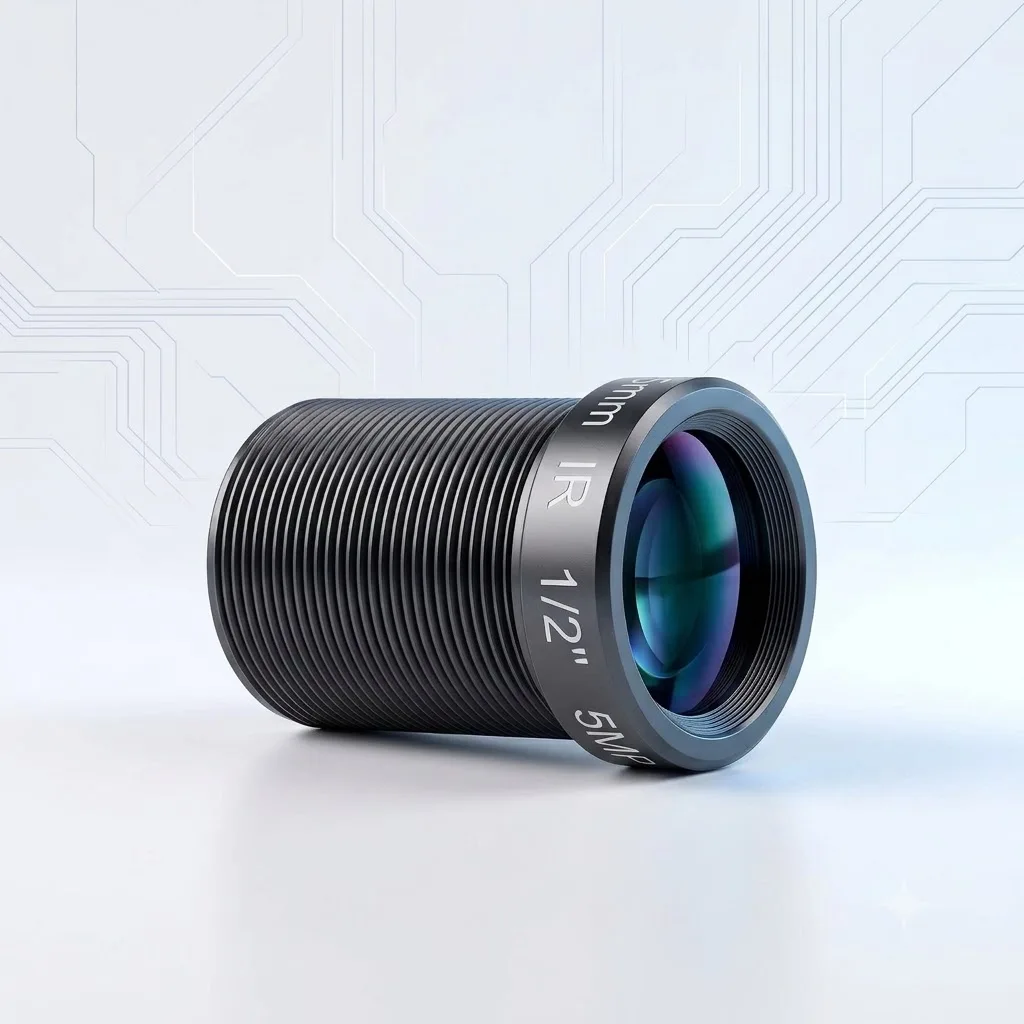 No Distortion 5MP 25mm Telephoto Lens M12 Mount 1/2 inch, with 650nm IR Filter, for OpenMV Industrial Machine Vision FA Camera