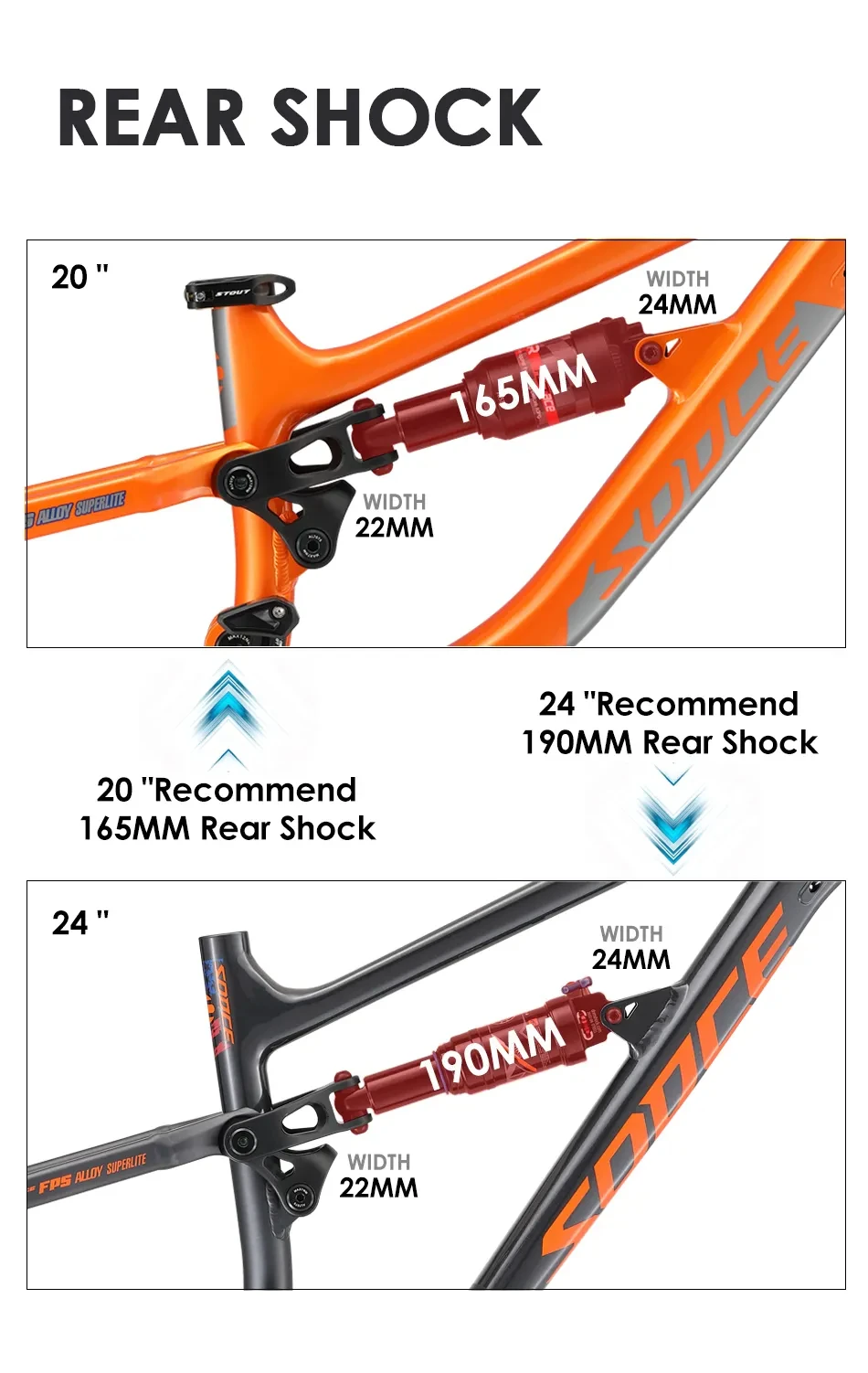 SODCE 20er 24er Rama rowerowa z pełnym zawieszeniem dla dzieci i dorosłych 148x12mm Rama MTB ze stopu aluminium DH AM Wózek barrow