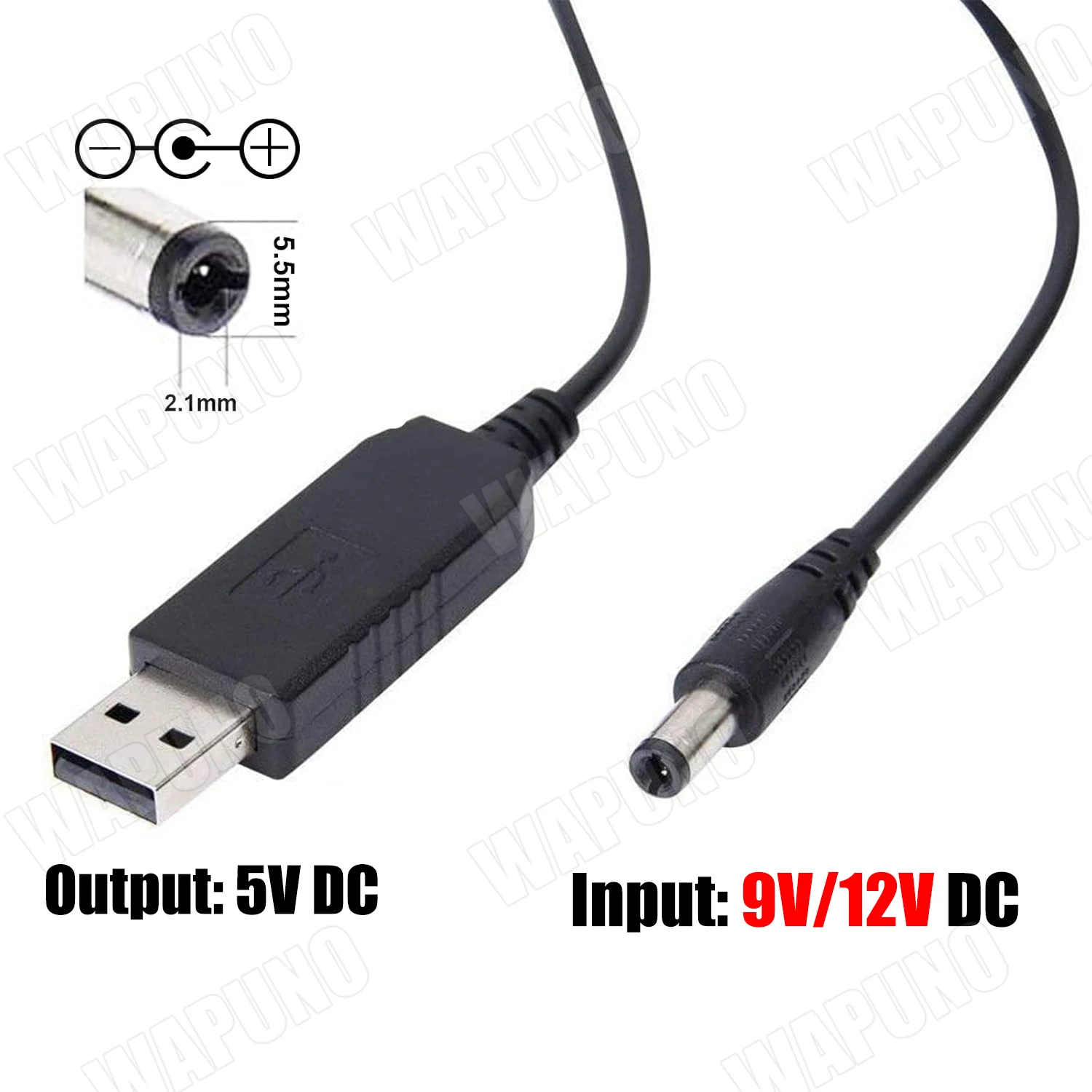 5V USB to 9V 12V DC Boost Cable 5.5x2.1mm Converter Adapter Cord for CCTV Security Camera DVR NVR Monitoring System view 3