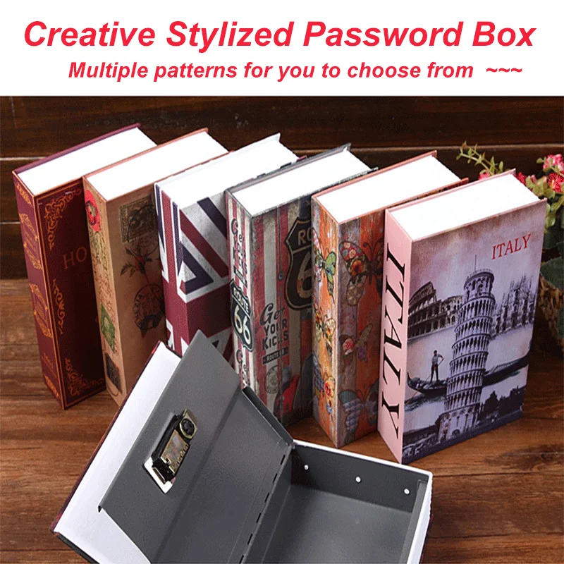 Safe Box Valuables Security Dictionary Book With Lock Security Key Lock Secret Book Code Money Simulation Book Cash Safety Desig