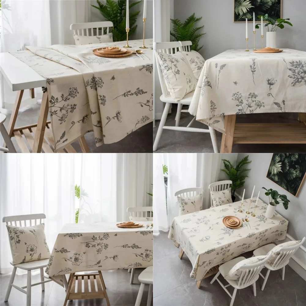 

Floral Bee Cotton Linen Rectangular Table Cloth Tablecloth Table Nappe De Table Cover Obrus Tafelkleed Mantel De Mesa