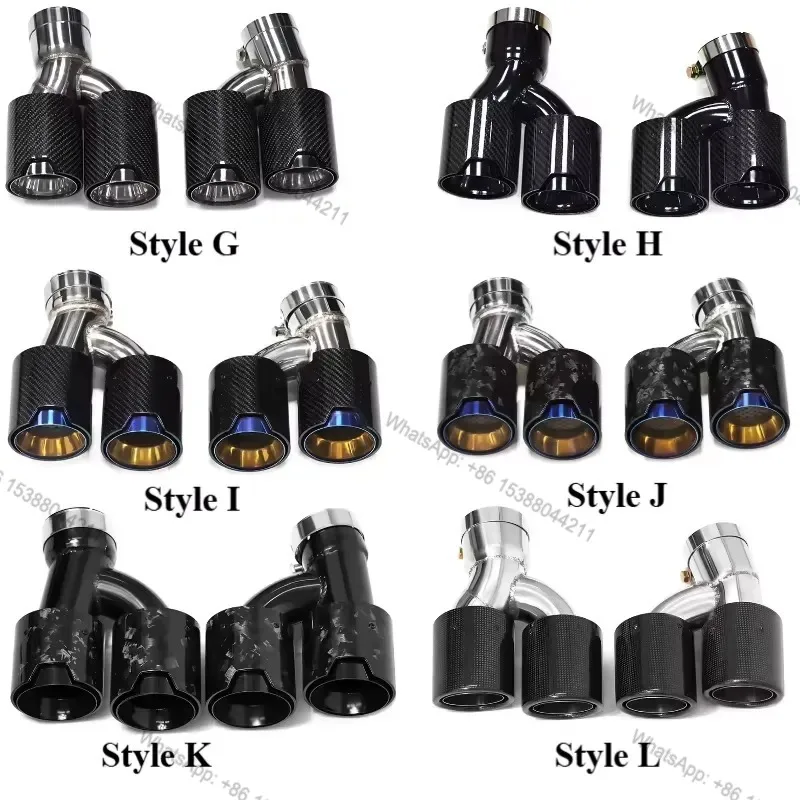 Hot Sale Car Exhaust Tips for G30 G31 G38 525i 528i 530i 535i 540i up 304 Stainless Steel Carbon Fiber Performance Quad