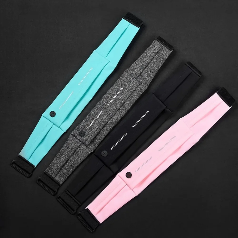 

Ultra-Thin Sport Mobile Waist Bag Night Reflection High Elastic Running Waist Bag Breathable Lightweight Sports Phone Bag
