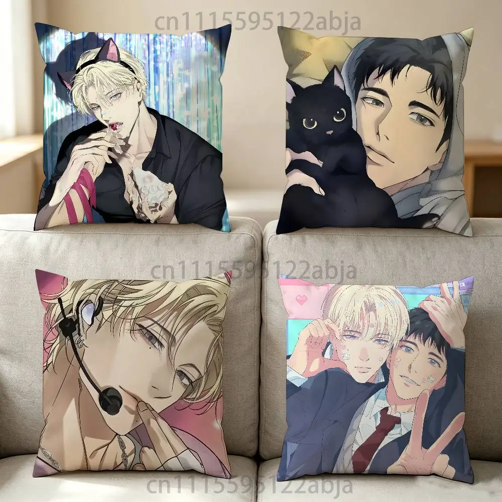B-Backlight Throw Pillow Case Decoration Bed Custom Square Pillowcase Pad Cover