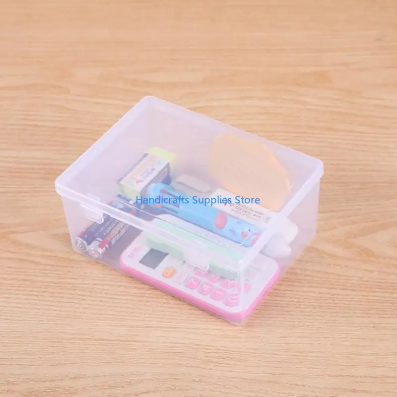 R1WA Clear Storage Box-Organizer with Lids Transparent Plastic Storage Box Jewelry Display for Case Small Storage-Bins for Ro