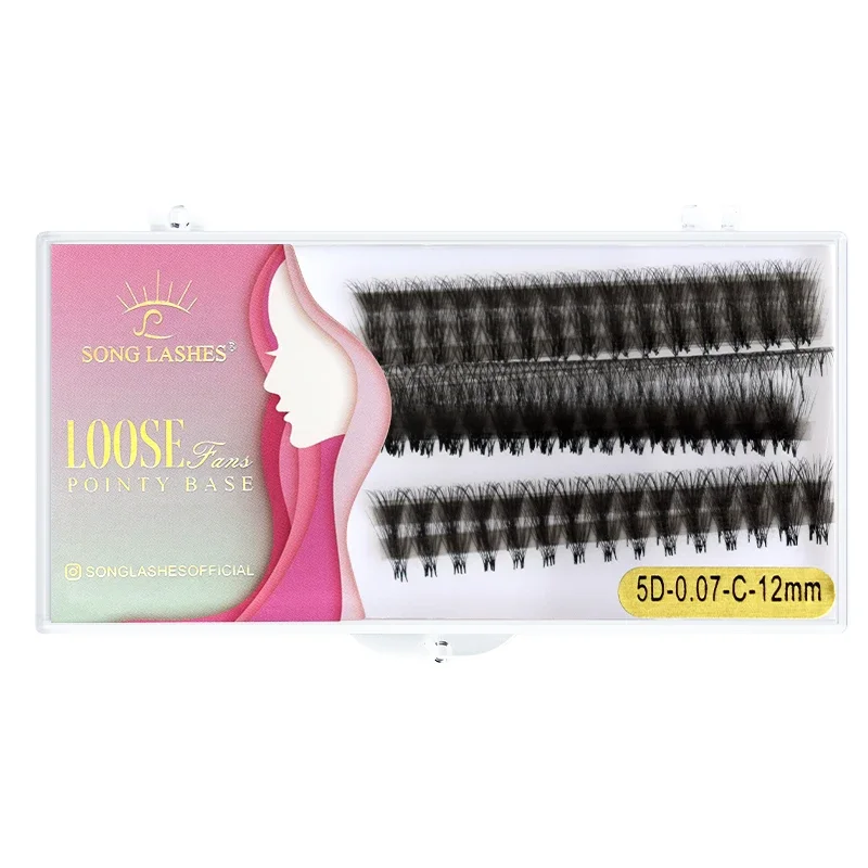 Song Lashes Pointy Stem 1000Fans C D Curl Lashes Ультраскоростной 3D 10D Promade Volume Nature Наращивание ресниц Макияж