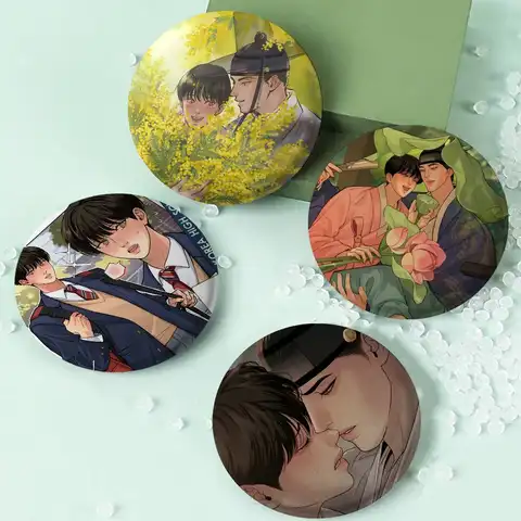BL-P-Painter Of The Night Badges Anime Round Laser Badge Cartoon Brooch Clothes Backpack Accessories Lapel