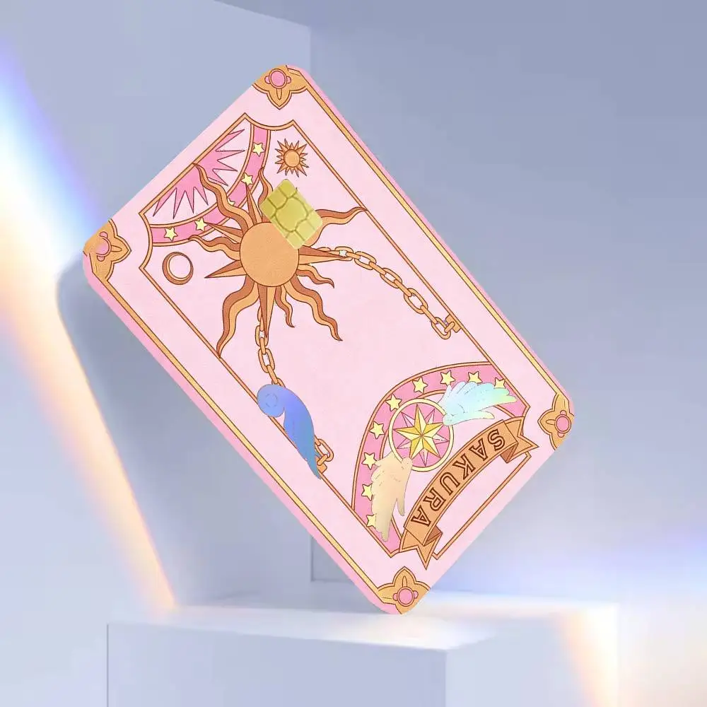 C-Cardcaptor S-Sakura Holographic Laser Credit Debit Card Sticker Film Front Skin Cover
