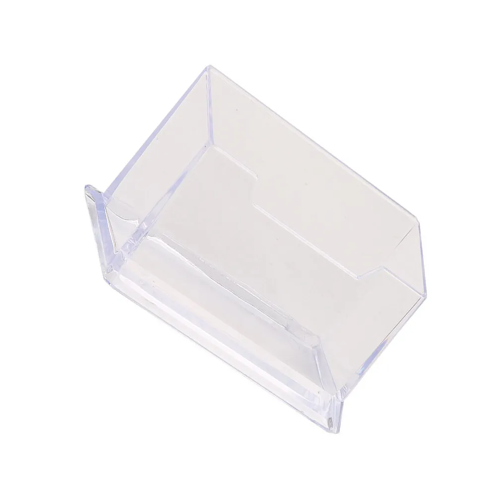 8Pcs Business Cards Box Transparent Acrylic Thickened Base Smooth Edge Easy Extraction Cards Storage Box for Front Desk
