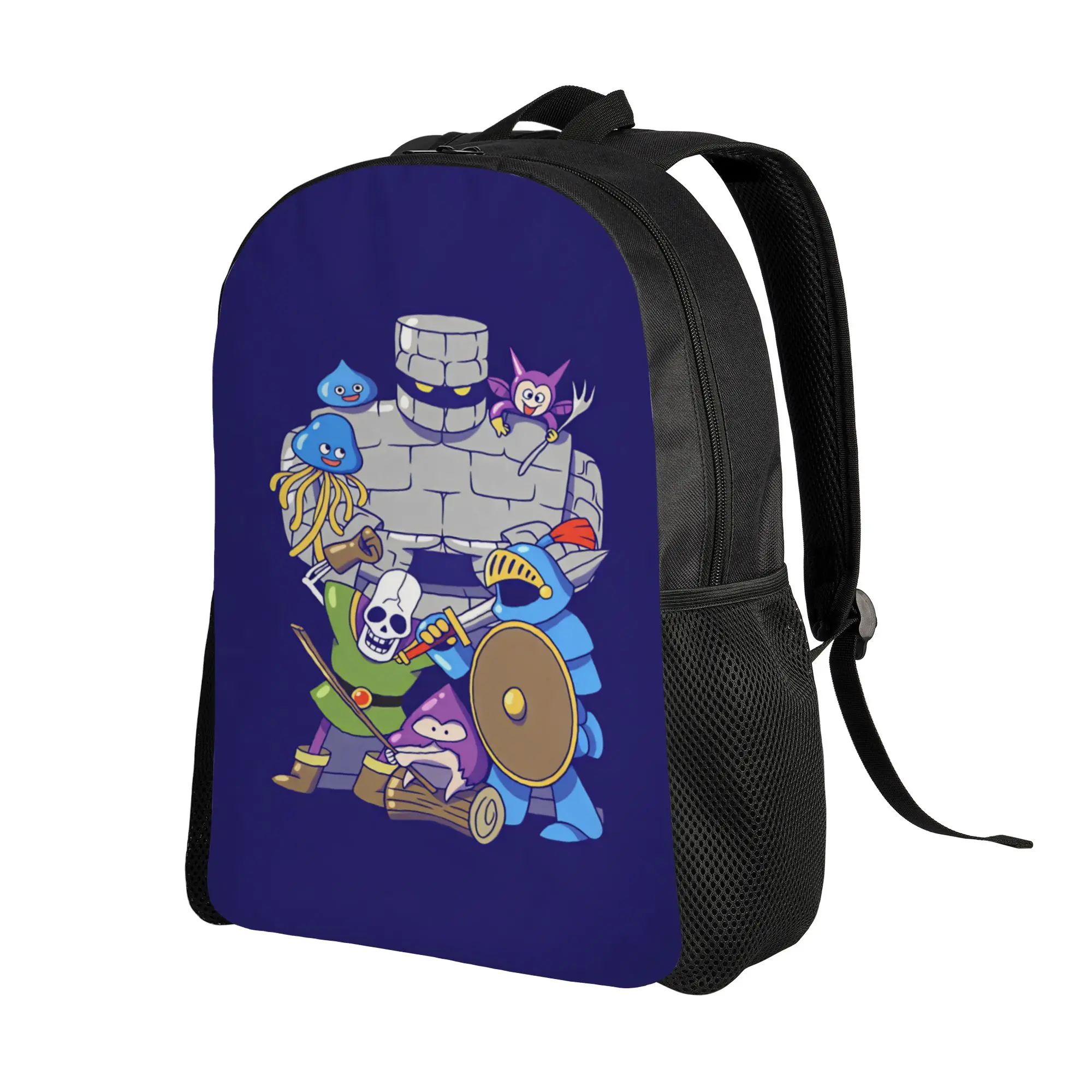 Dragon Quest Slime  Backpack  Women Men Polyester Trekking Backpacks Big Funny High School Bags Rucksack