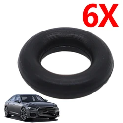 6X For VW AUDI Skoda BMW Seat O Ring Rubber Injector Nozzle Holder Seal Kit Leak Off Gasket 059130119 Black Car Replacement Part