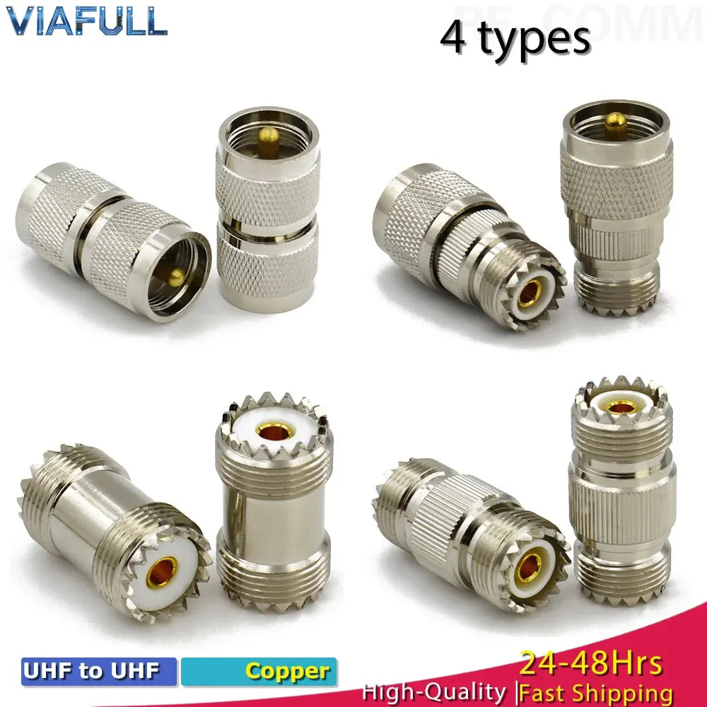 UHF Barrel Connector Kit, SO239 PL259 Adapter, UHF-JJ / JK / KK Double Female Female to Female RF Coax for Test Equipment