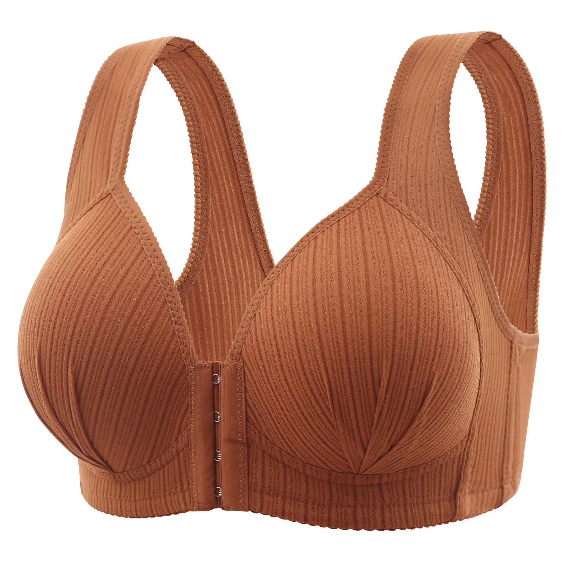 Sutiã de renda push up de fechamento frontal para mulheres, sutiãs sexy, top bralette, plus size, sem costura, sem fio, sutiã, colete feminino