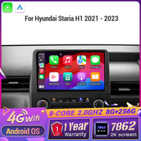Android 14 Radio Car Multimedia Player Touch 2K QLED Screen For Hyundai Staria H1 2021 - 2023 Wireless BT CarPlay