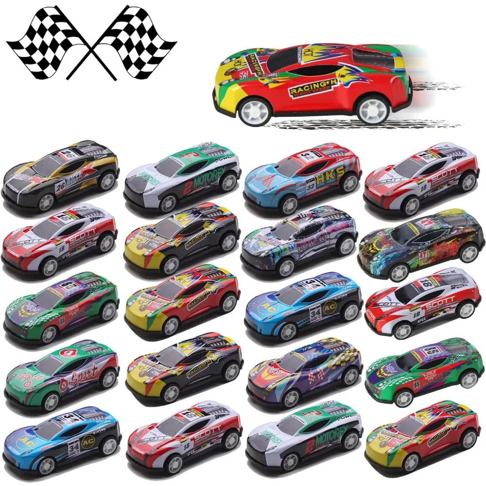 

30 Pack Pull Back Cars for Kids, Mini Cars Toy Bulk Party Favor Race Cars Toys, Bulk Small Pull Back Car Toys for Treasure Box