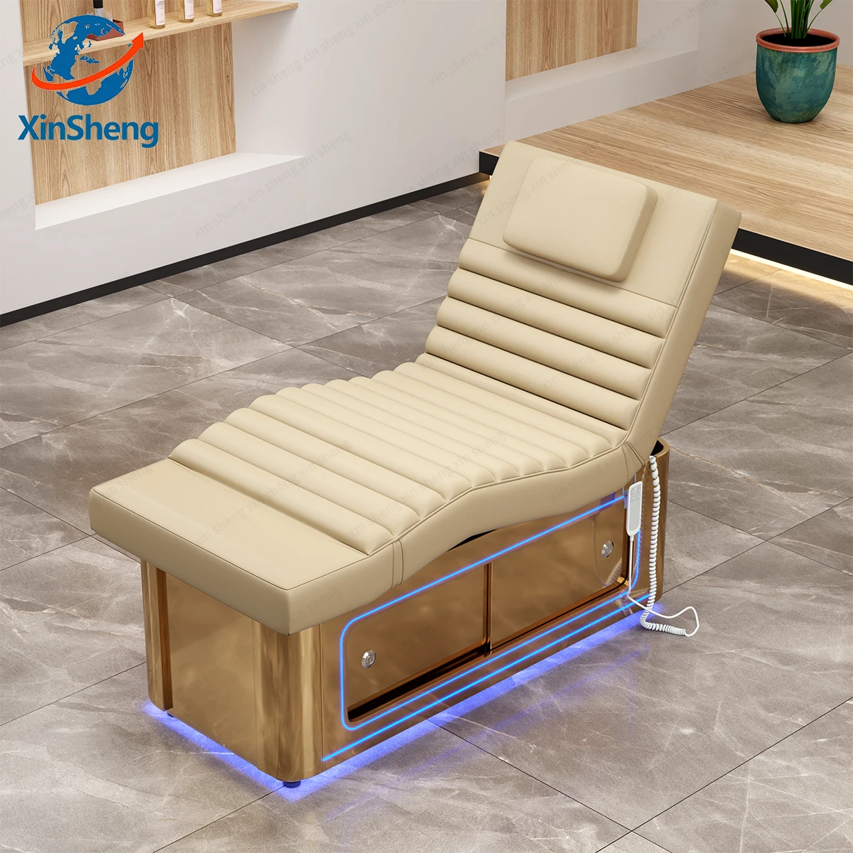 

XingSheng Electric Beauty Care Bed Facial Hydrotherapy Massage Table Salon Chair Eyelash Beds Foot Massage Chairs SPA Furniture