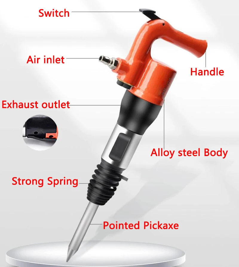 

C4 Air Shovel Pneumatic Digger Air Chipper Pneumatic Chipping Hammer Air Hammer Crusher Pneumatic Pick Rust Remover