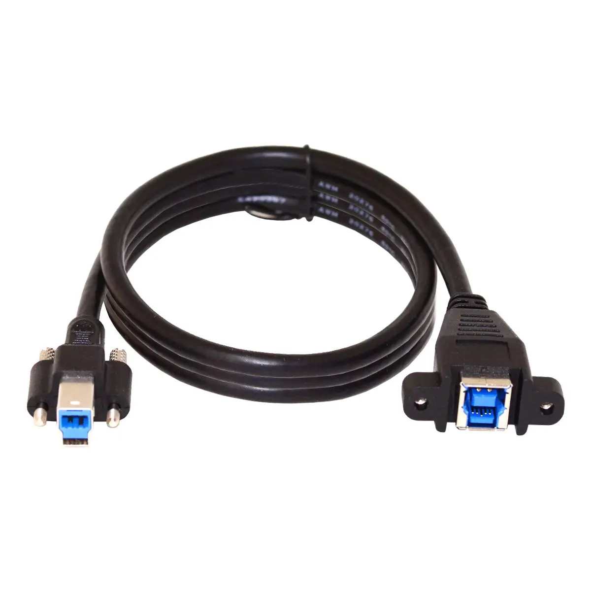 

Двойные винты для пальцев USB 3,0, крепление на заднюю панель B, штекер к кабелю, 0,5 м, гнездо B, тип удлинитель