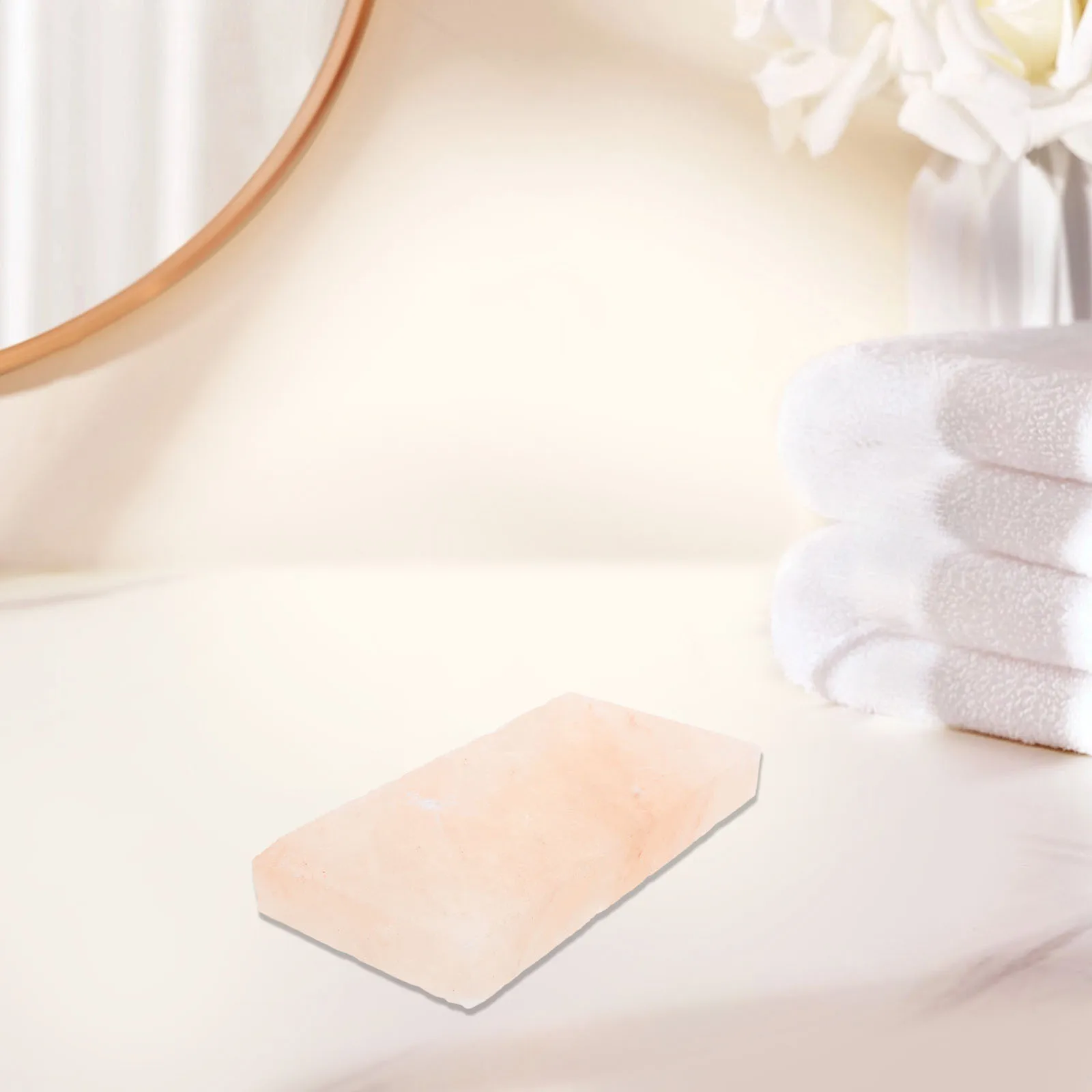 

Natural Salt Brick for Sauna Bath Fast Dissolving Shower Salt Block Relaxing Spa Convenience Essential Bathing