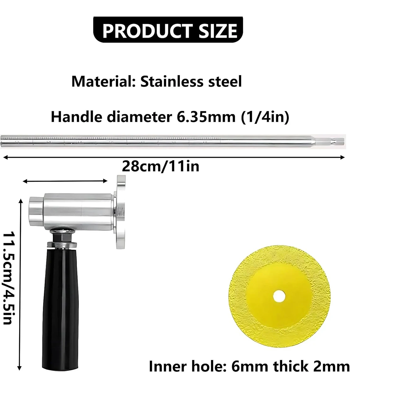 Inside Pipe Cutter for PVC Pipe Cutter, With Diamond Grit Cutting Wheel and Handle Adjustable Cutting Depth for Impact Drivers