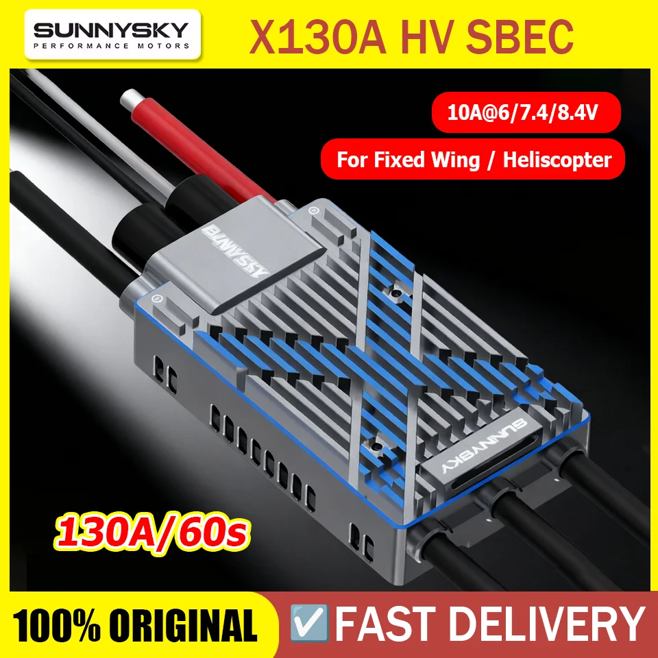 

Контроллер скорости SUNNYSKY X130A HV SBEC 6-14S X130A ESC для самолетов RC30-40CC 3D F3A с неподвижным крылом/вертолета серии/550-600