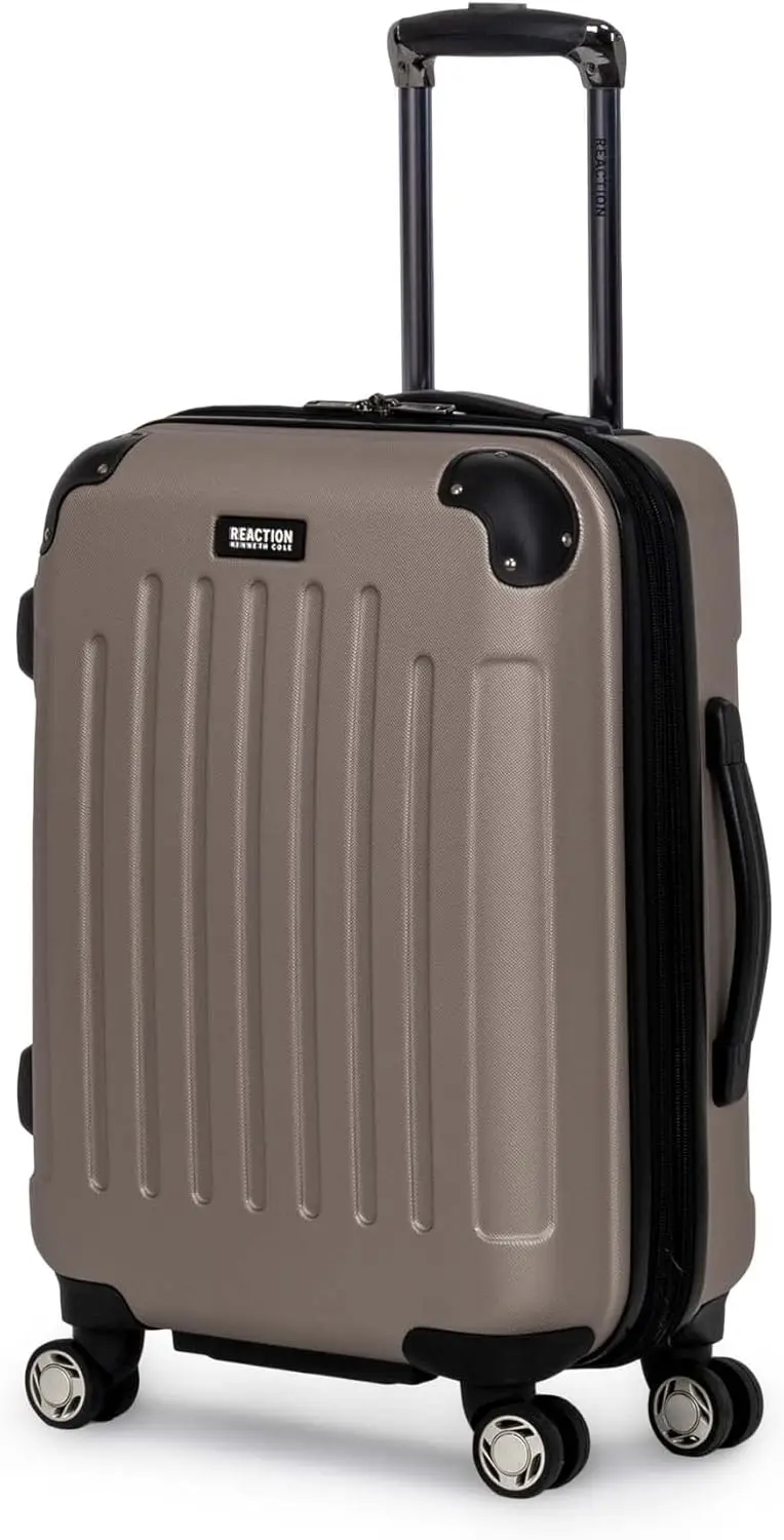 

Expandable 8-Wheel Spinner Lightweight Hardside Suitcase, Champagne, 20-Inch Carry On Luggage