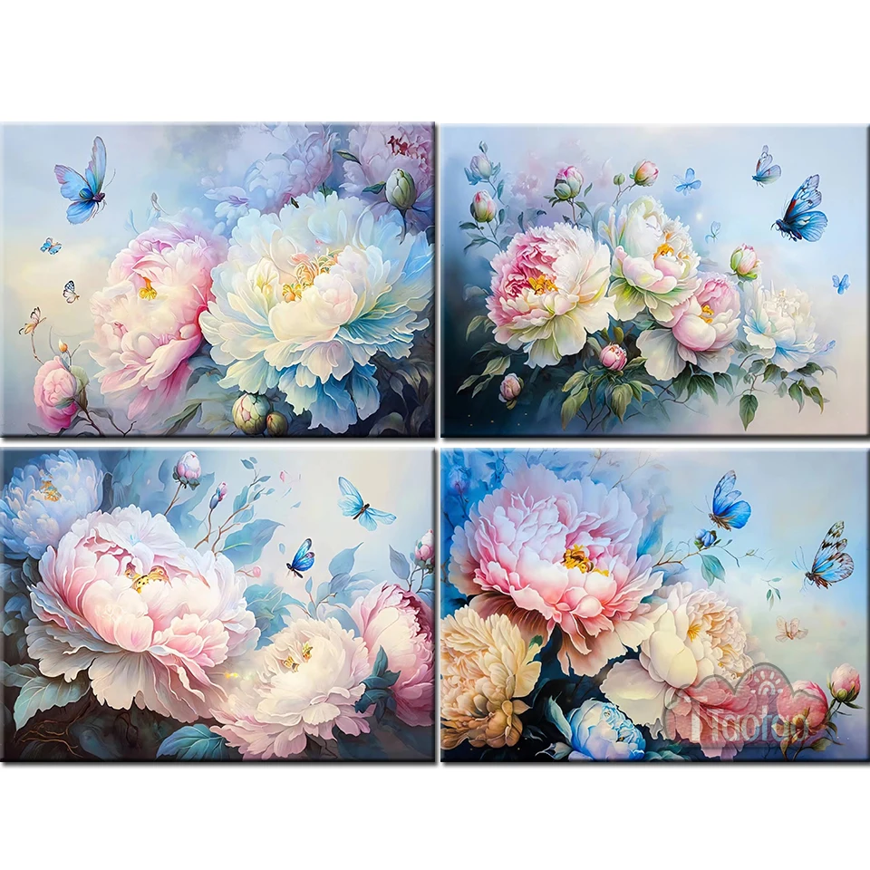 Diy Square Round Embroidery Flower Picture Animal Cross Stitch 5D Diamond Painting Butterfly Mosaic Rhinestone Home Decor Poster