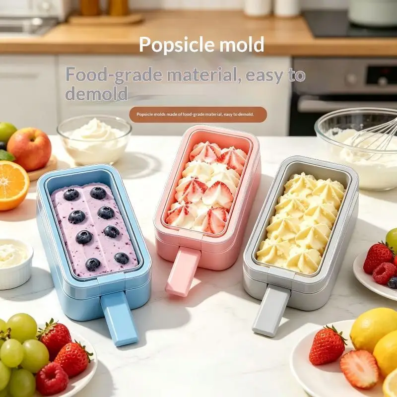 Silicone Ice Lolly Moulds With Sticks Reusable Ice Cream Forms Popsicle Mold DIY Ice Cream Maker  Mold Kitchen Tool