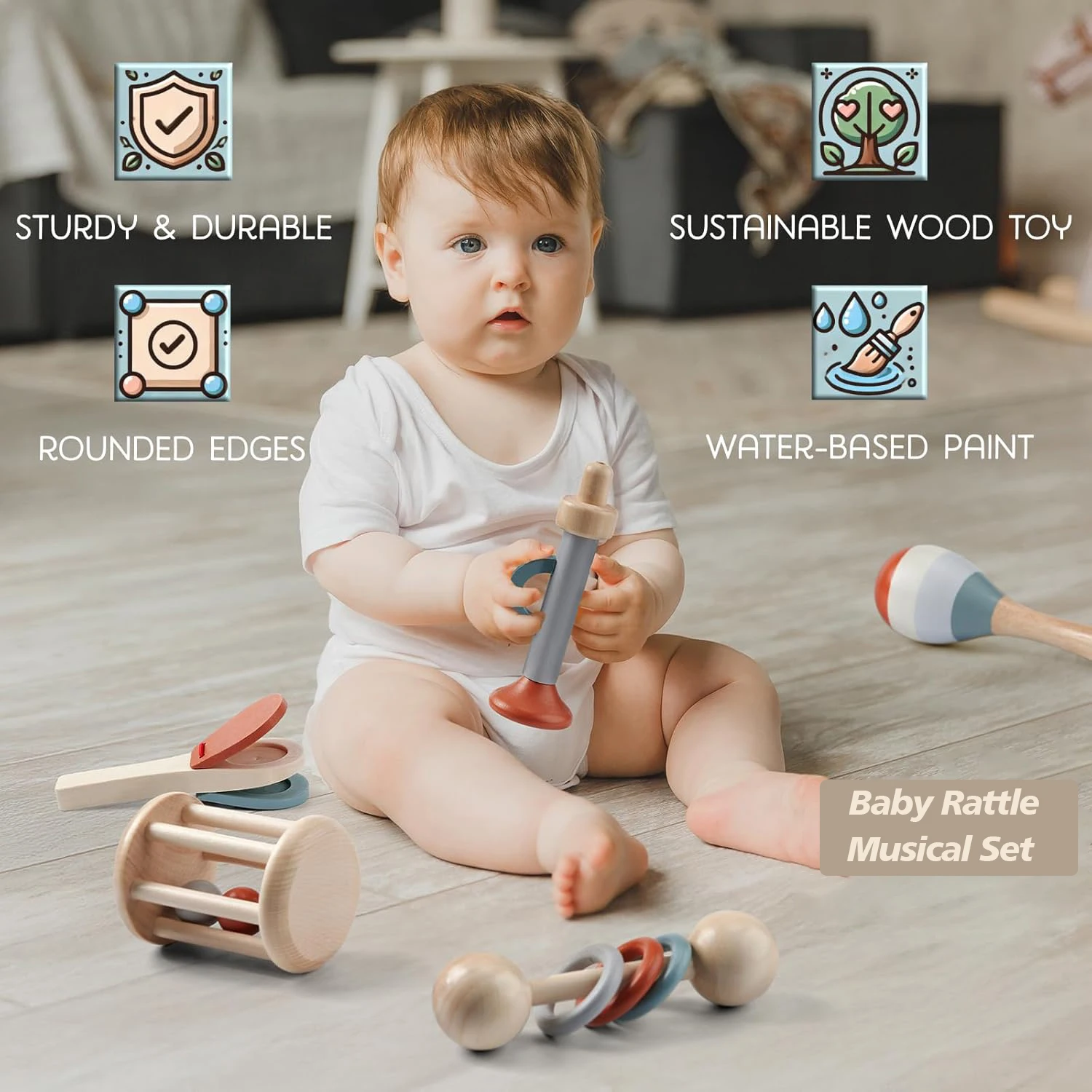 Musical Instrument Set Colorful 8-Note Hand Bell Children's Music Bells Toys  Baby Early Education Learning Toys Birthday Gifts