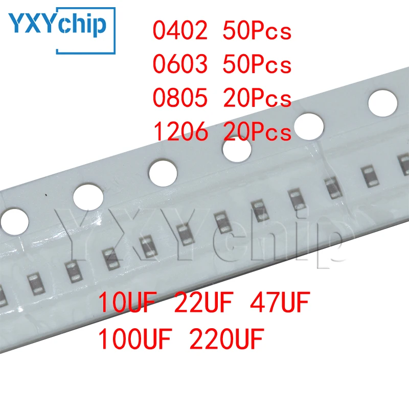 SMD 캐패시터 10UF 22UF 47UF 100UF 220UF 6.3V 10V 16V 25V 35V 50V 63V 100V 10% 20% X7R X5R