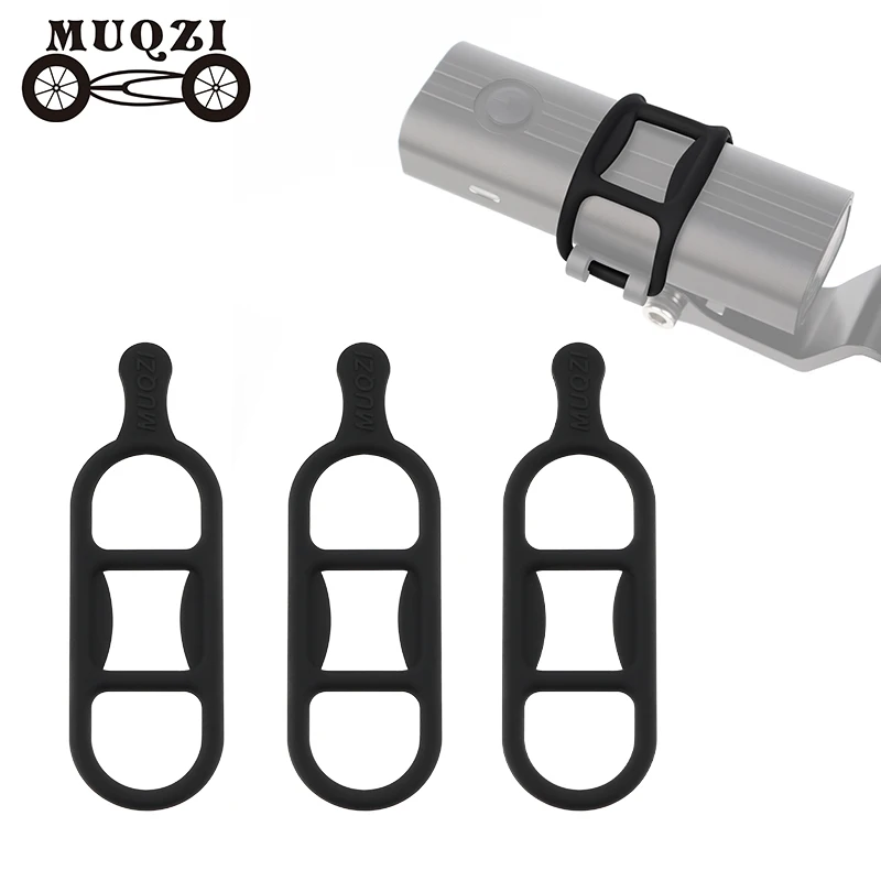 MUQZI 2/5/10 PCS Silicone Straps Bicycle Handlebar Fork Mount Light Band Holder