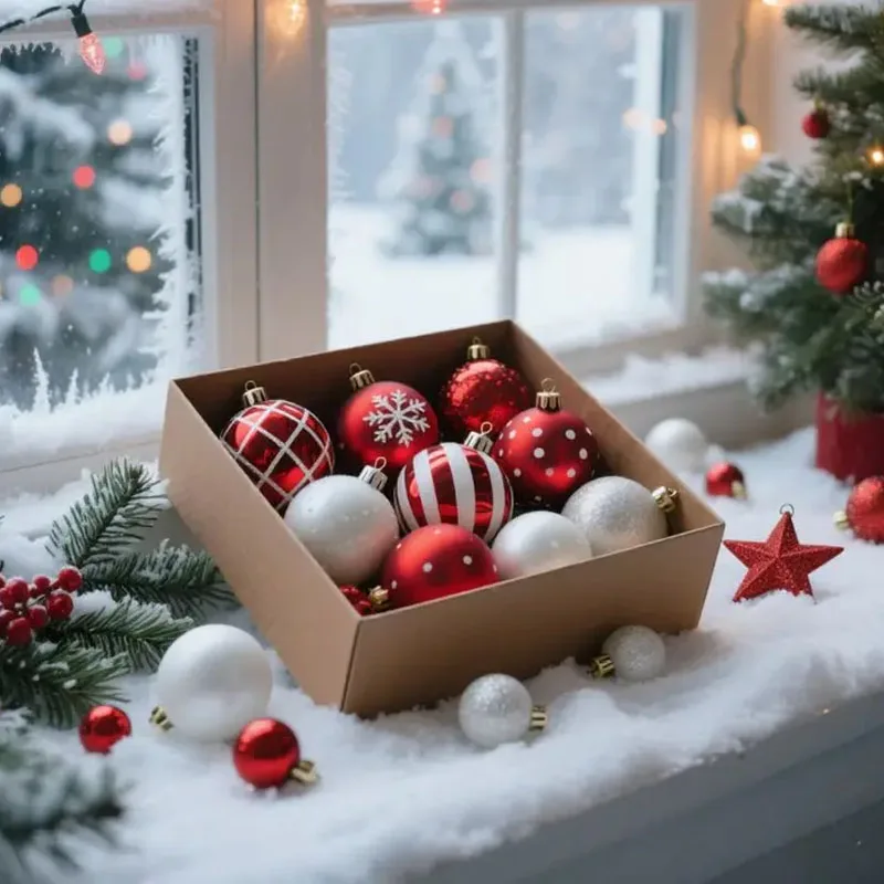 Festliche Weihnachtskugeln, dekorative Baumschmuck, bunt, wiederverwendbar, zum Aufhängen, für Feiertage, saisonale Party-Dekoration