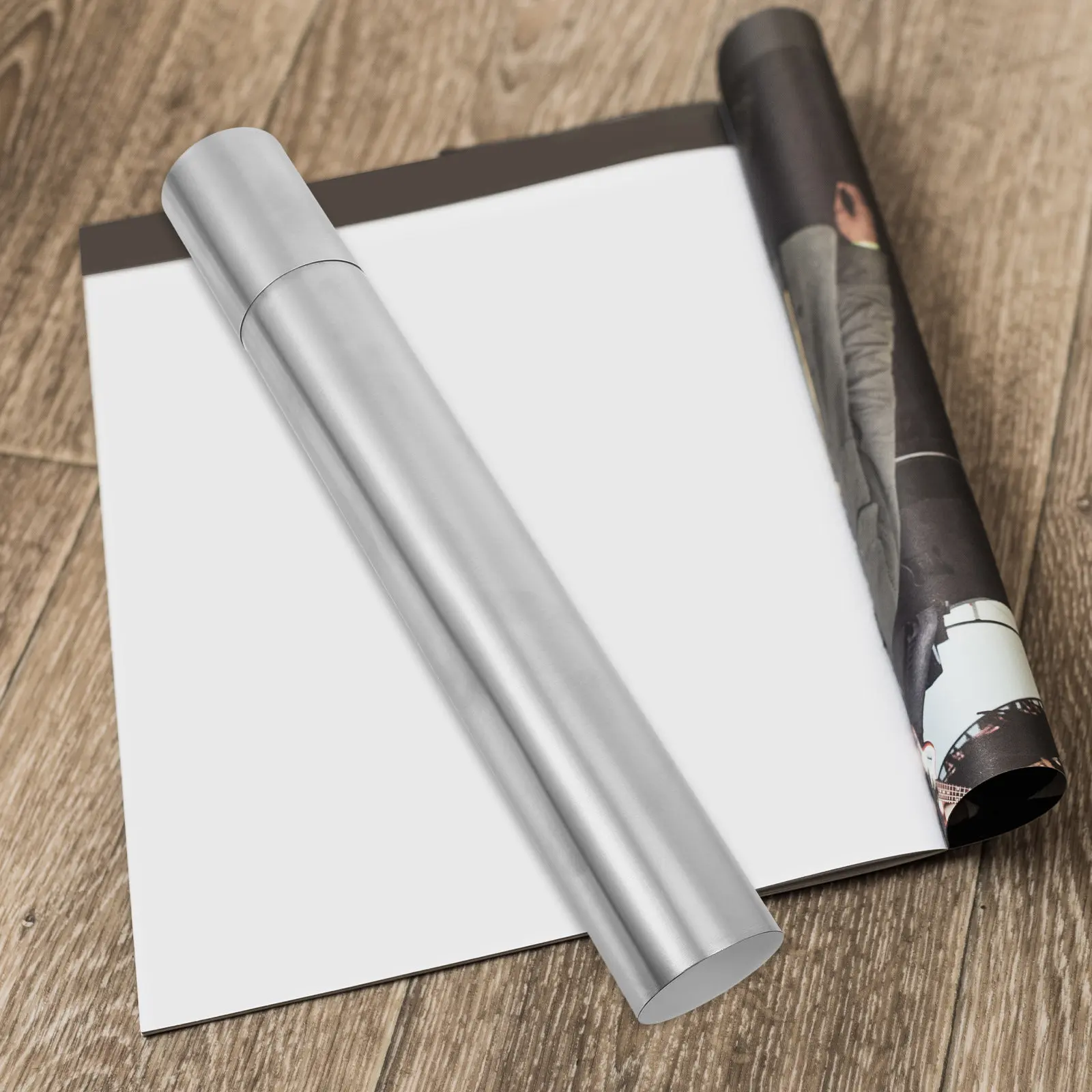 

Тубус для свидетельств из нержавеющей стали, портативный защитный футляр для свидетельств о рождении, водонепроницаемый держатель для документов большой емкости, цилиндрический тубус