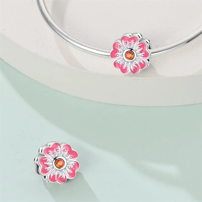 Fit Qikaola 925 Original Bracelet 925 Sterling Silver Flower Bird Series Charms Beads For Women Fashion DIY Jewelry Gifts Making
