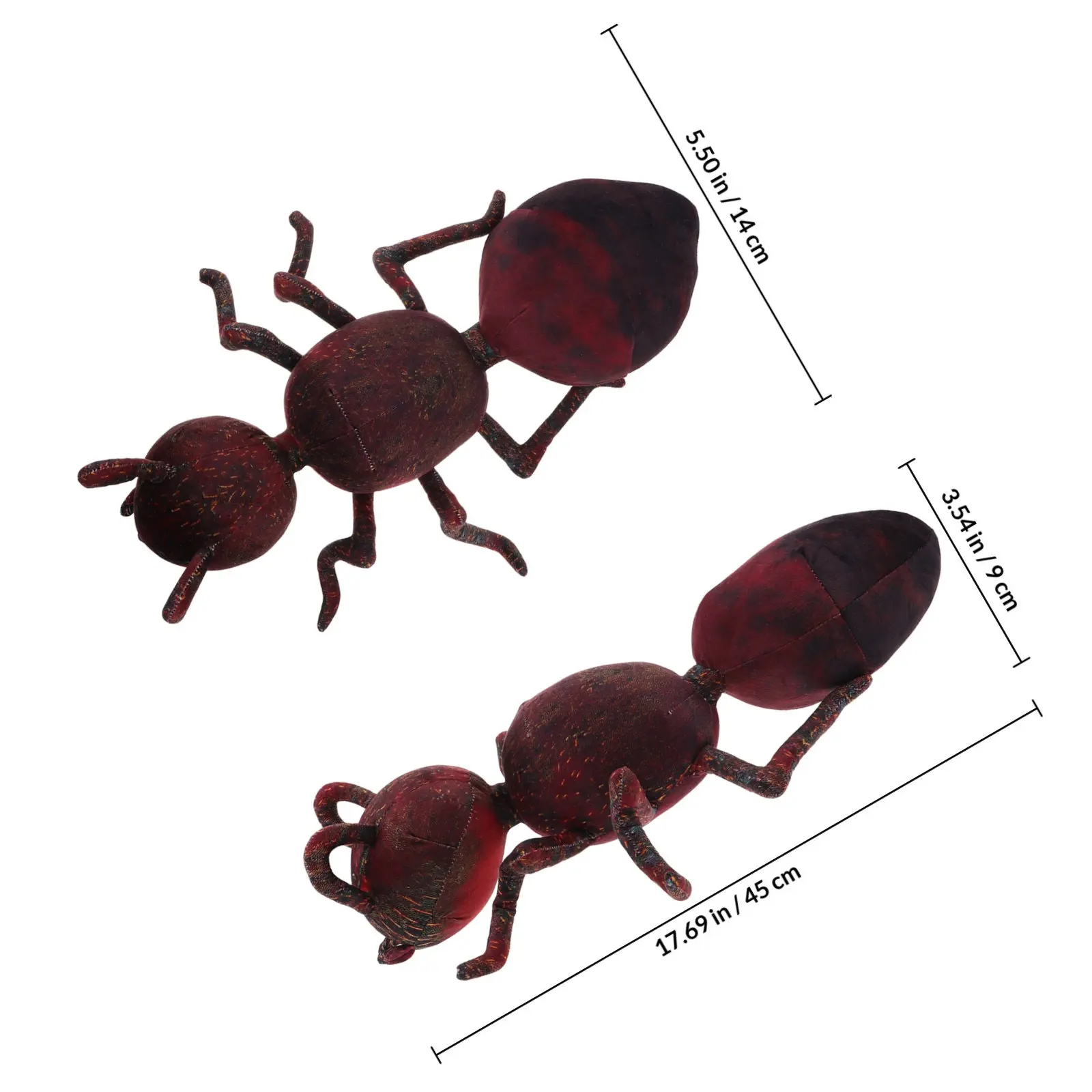 Realistic Ant Plush Pillow Soft Stuffed Insect Toy for Kids Birthday Gift Party Home Decor